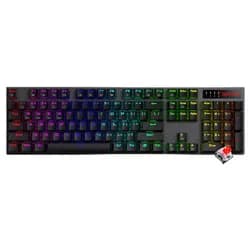 Teclado Gamer Redragon K556RGB-PRO Dharma Pro Wireless RGB Inglês Cinza