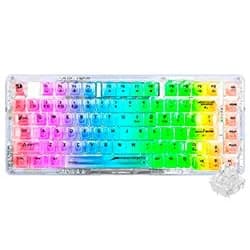 Teclado Gamer Redragon K649CT-RGB-PRO Elf Pro Wireless Inglês Transparente