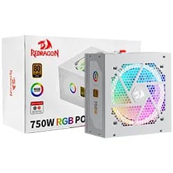 Fonte Redragon GC-PS006W-1 750W ATX RGB Modular 80 Plus Gold Branco