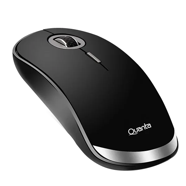 Mouse sem Fio Quanta Qtms20 Até 1.600 DPI - Preto Prata