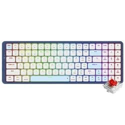 Teclado Redragon K684WB-RGB-PRO Eva Pro Mecânico Gamer Wireless RGB Inglês Branco/Azul