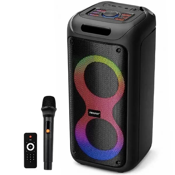 Caixa de Som Prosper P-1060 2 de 6.5" 40 Watts Rms com Bluetooth USB Fm - Preta