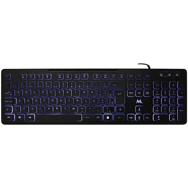 Teclado Mtek Kb-7269l Português USB com Backlight - Preto