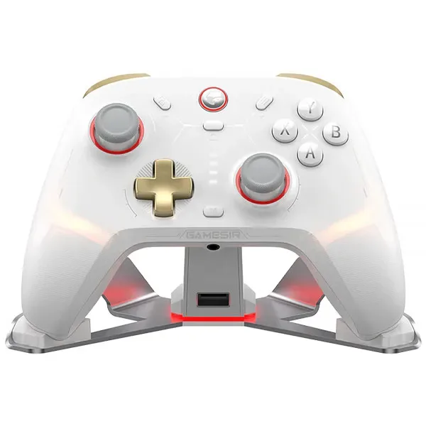 Controle Sem Fio GameSir Cyclone 2 para PC, Switch e Smartphone - Phantom White + Base de Carga