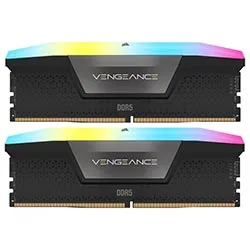 Memória Corsair Vengeance RGB DDR5 32GB (2x16GB) 6000MHz Preto CMH32GX5M2B6000Z30K