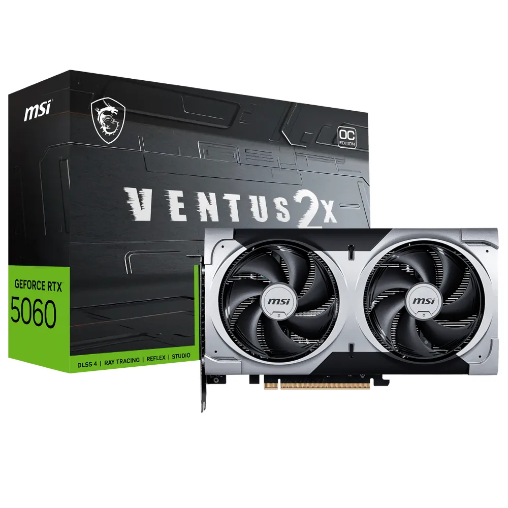 Placa de Vídeo MSI Ventus 2x Oc 8GB GeForce RTX5060 GDDR7 - 912-V537-017