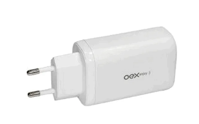 Oex Carregador 3 Saidas Usb/tipo-c 65W P/tomada Cg209 Branco 48.7476