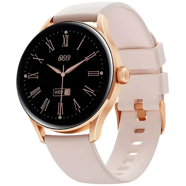 Relógio Qcy Watch Elite WA24S11A com Bluetooth - Dourado Rosa