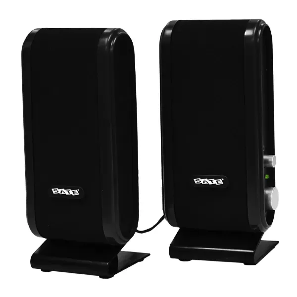 Speaker Satellite S-001 com 2 Watts Rms USB Mini Jack 3.5 MM - Preto