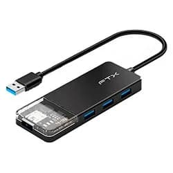 Hub USB FTX 4 Portas USB 3.0 CT-HUBT1-PB Cinza