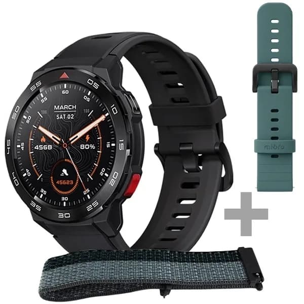 Relógio Mibro GS Pro XPAW013 com GPS Bluetooth Preto + 2 Pulseiras