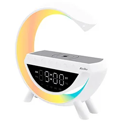 Caixa de Som Kolke KPM-661 RGB Bluetooth com Carregador Wireless Branco