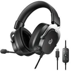 Headset Gamer Qcy Heroad VT200 Pro / com Fio - Preto / Cinza (bh25h8gma)