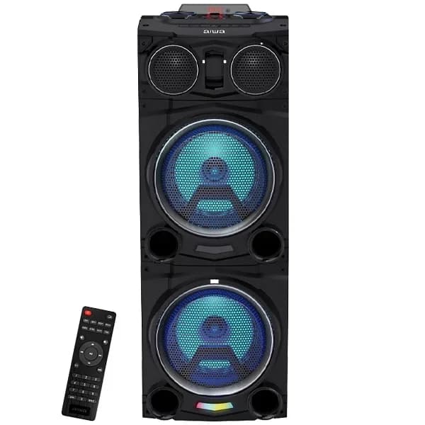 Caixa de Som Aiwa Awpoc10 10" 2.500 Watts P.m.p.o com Bluetooth USB Fm - Preta