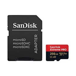Cartão de Memória Micro Sd Sandisk Extreme Pro U3 V30 256GB UHD 4k -