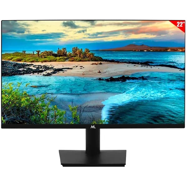 Monitor Mtek Mk22sfv100p de 22" Full HD 16:9 100HZ com VGA HDMI