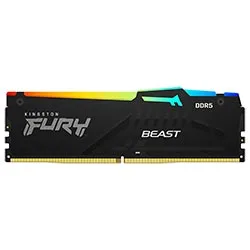 Memória RAM Kingston Fury Beast DDR5 8GB 5600MHZ RGB - Preto (kf556c40bba-8)