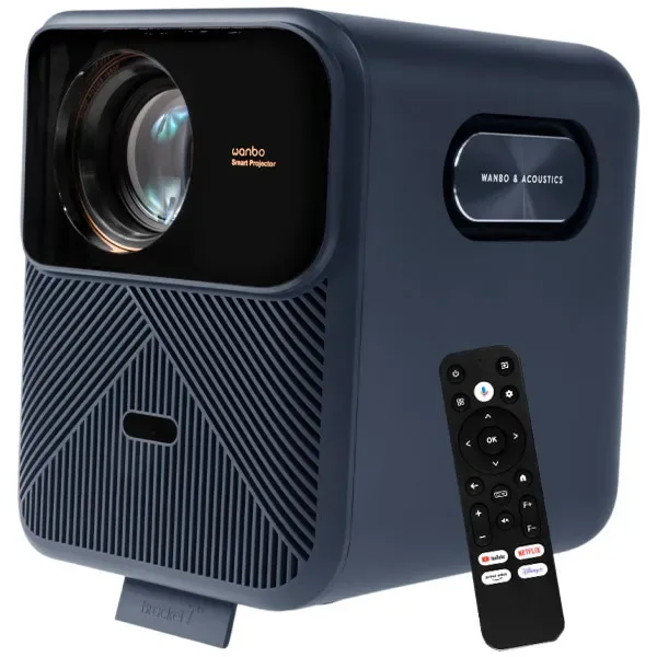 Projetor Wanbo Mozart 1 Pro WPB84 1200 ANSI Lúmens Wi-Fi Bluetooth Bivolt Dark Blue