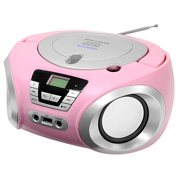 Micro System MegaStar MP1842BT 1.200W Bluetooth Bivolt Rosa Prata