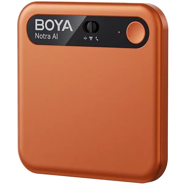 Gravador de Voz Boya Notra Ai Note Taker de 64GB com Bluetooth - Laranja