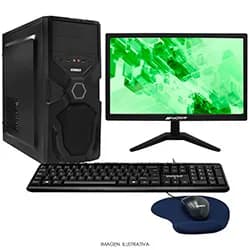PC Original Brand Intel Core i3 3220 3.3GHz 8GB RAM 120GB SSD com Mouse, Mousepad, Teclado e Monitor Preto