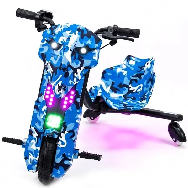 Triciclo Elétrico Audisat Te-8x 8" Bluetooth Speaker - Camouflaged Blue (1 Mês de Garantia)