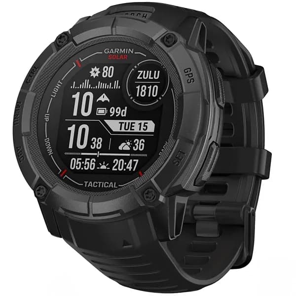 Relógio Garmin Instinct 2x Solar Tactical 010-02805-03 com GPS Bluetooth - Preto