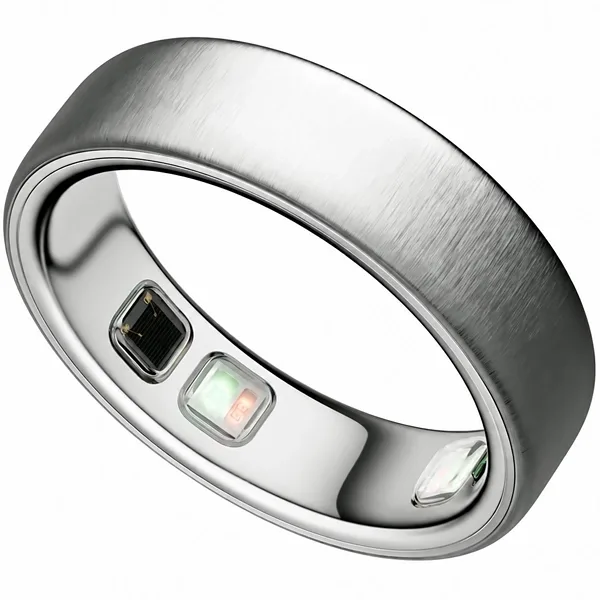 Anel Inteligente Oura Ring 5 JZ90-61619-06 Tamanho 6 Bluetooth Prata Escovado