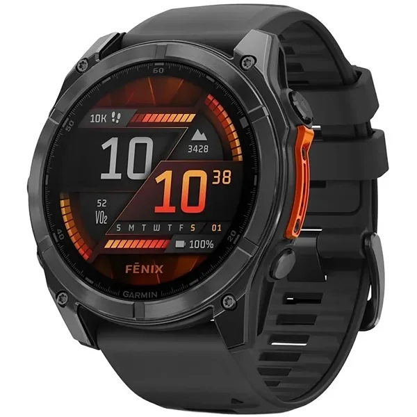 Relógio Garmin Fenix 8 Amoled 010-02905 51 MM com GPS WI-FI - Cinza Preto