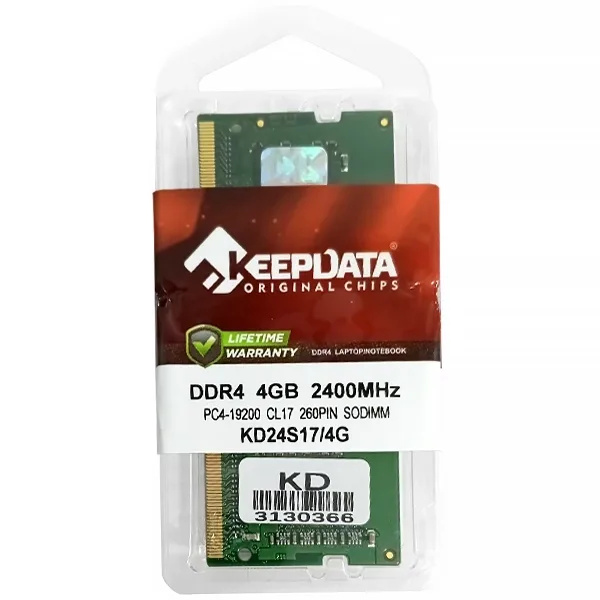 Memória RAM para Notebook 4GB Keepdata Kd24s17 4G DDR4 de 2400MHZ