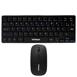 Teclado + Mouse Satellite AK-731 Mini Wireless / Português - Preto