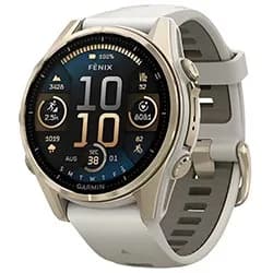 Relógio Smartwatch Garmin Fenix 8 Sapphire Soft - Dourado / Bege (010-02903-10)