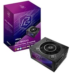 Fonte ASRock Phantom Gaming PG-1600G 1600W 80 Plus Gold Modular ATX 3.1 Bivolt Preto