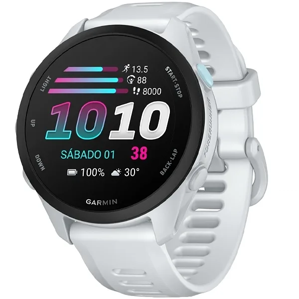 Relógio Garmin Forerunner 70 010-04307 43 MM com GPS Bluetooth - Branco