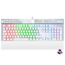 Teclado Gamer Mecânico Redragon K550W-1 Yama USB / RGB / Inglês - Branco