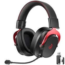Headset Gamer Qcy Heroad VT200 Tri-mode Edition / com Fio - Preto / Vermelho (bh25h8dg)