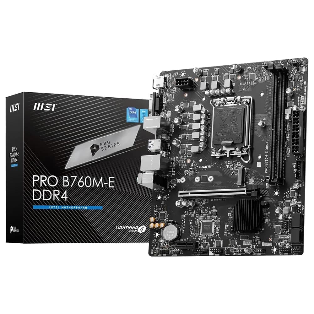 Placa Mãe MSI Pro B760M-E DDR4 Socket LGA 1700