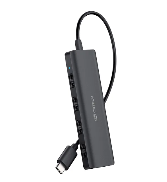 C3 Tech Hub Usb-c C/4 Portas Preto Hu-c230bk