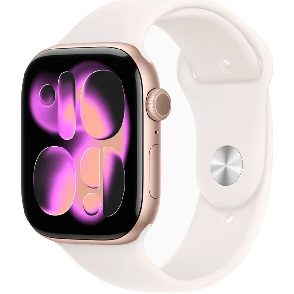 Apple Watch Series 11 46 MM M L Mev74lw A3333 GPS - Rose Gold Aluminum Light Blush Sport