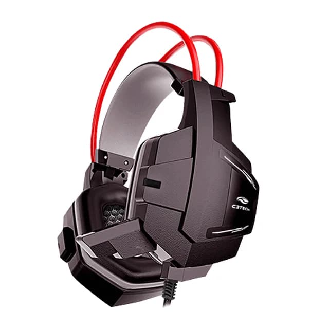 C3 Tech Headset Gamer P2/p2 Sparrow Preto/vermelho Ph-g11bk