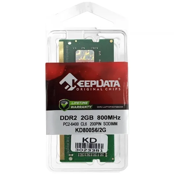 Memória RAM para Notebook 2GB Keepdata Kd800s6 2G Ddr2 de 800MHZ