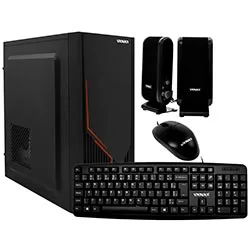 Gabinete Satellite K707 com Fonte 200W, Mouse, Speaker e Teclado Português Preto