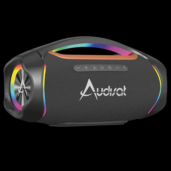 Speaker Audisat X120 Boombox 1200 Watts P.m.p.o com Bluetooth Micro Sd USB - Preto