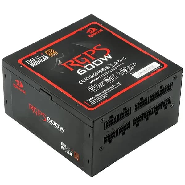 Fonte de Alimentação para Pc Redragon Rgps-600w (gc-ps003) 600 Watts 80 Plus - Preta