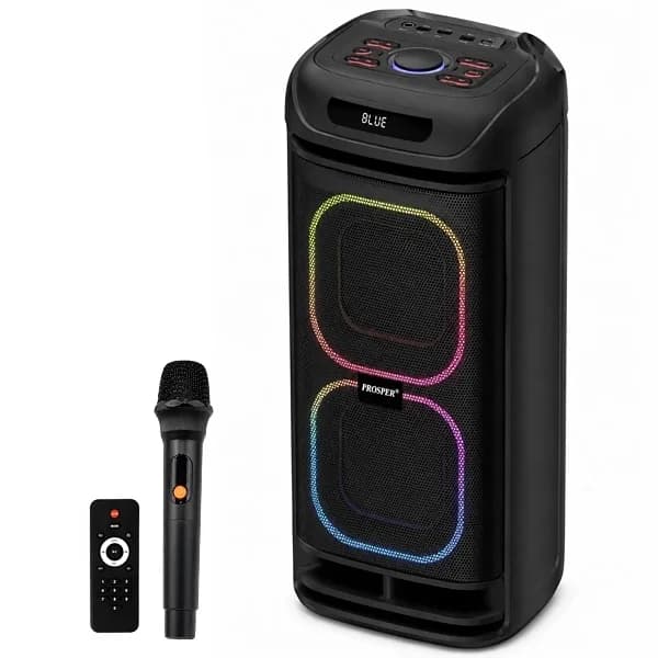 Caixa de Som Prosper P-1061 2 de 6.5" 40 Watts Rms com Bluetooth USB Fm - Preta