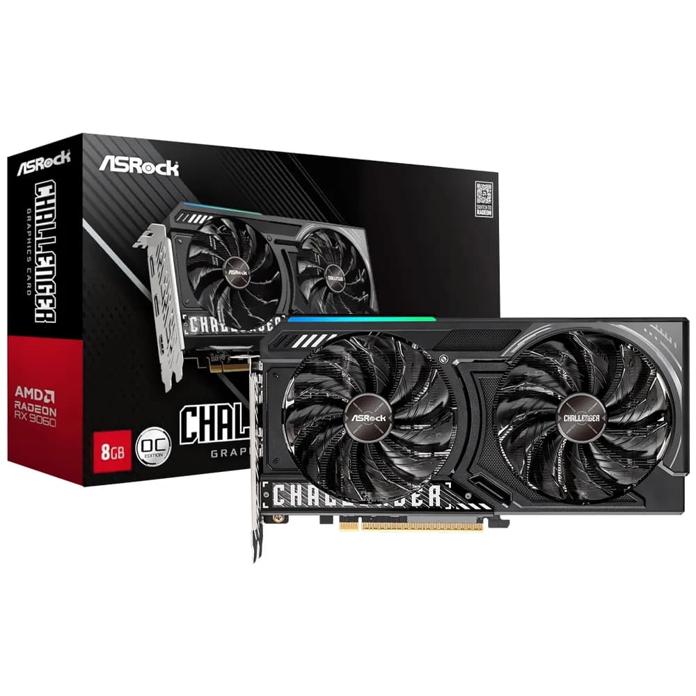 Placa de Video Asrock Challenger Oc 8GB Radeon RX9060 GDDR6 - 90-GA5MZZ-00UANZ