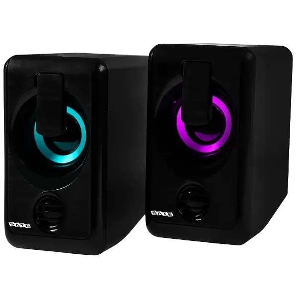 Speaker Satellite As-2301 6 Watts Rms com Mini Jack 3.5 MM - Preto