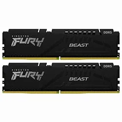 Memória RAM Kingston Fury Beast DDR5 64GB 5200MHZ - Preto (kf552c40bbk2-64)