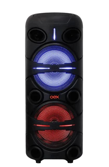 Oex Caixa de Som C/microfone Speaker Tower SK417 180W Bluetooth Preta 50.0055