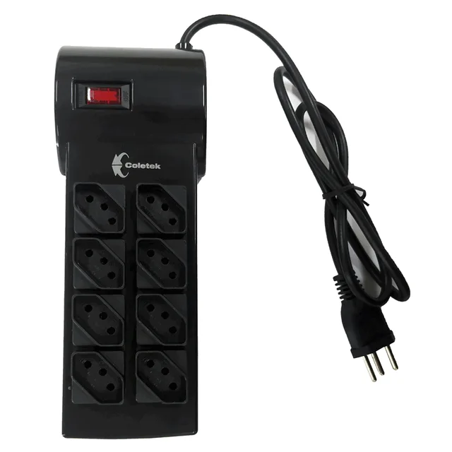 Coletek Filtro de Linha Bivolt 8 Tomadas Preto FL-82